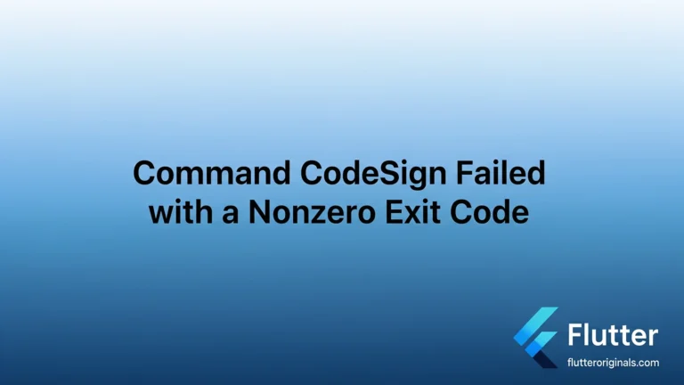 Command CodeSign Failed with a Nonzero Exit Code
